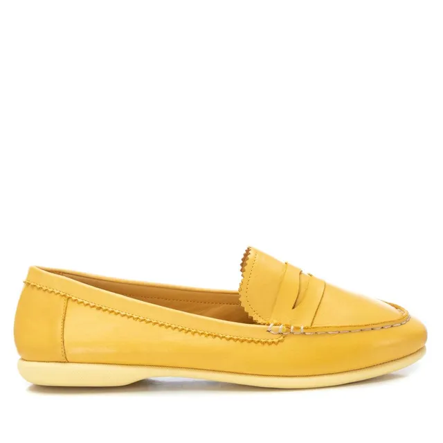 Carmela 16061110 mocassins femme jaune cuir plat
