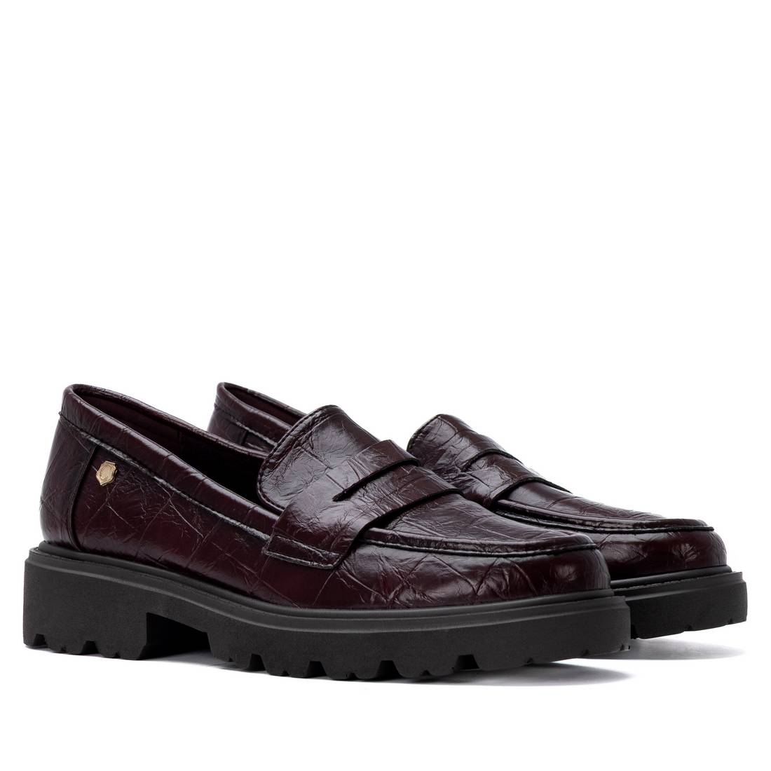 Carmela 16427003 mocassins femme bordeaux synthétique talon