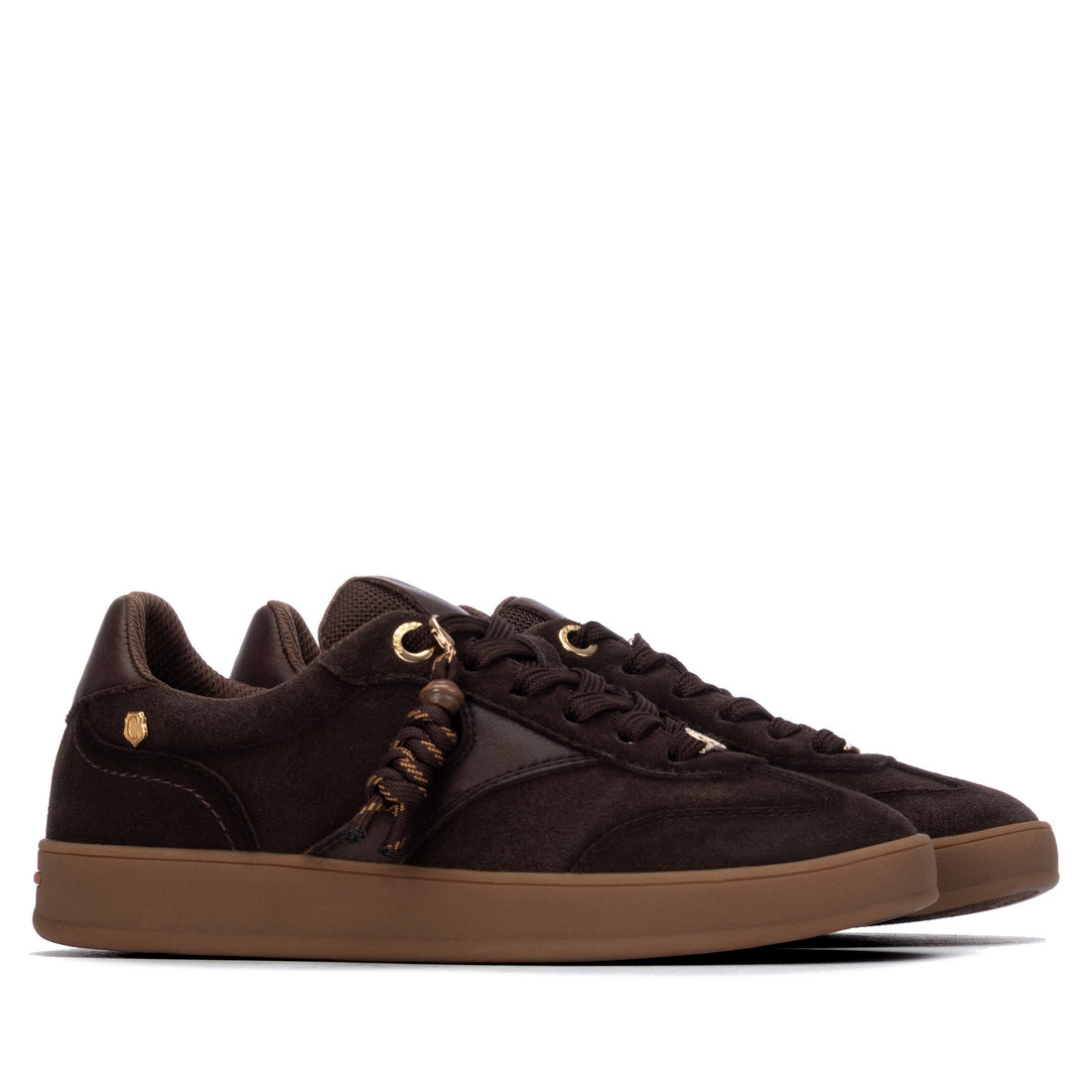Carmela 16437202 baskets femme marron cuir lacets