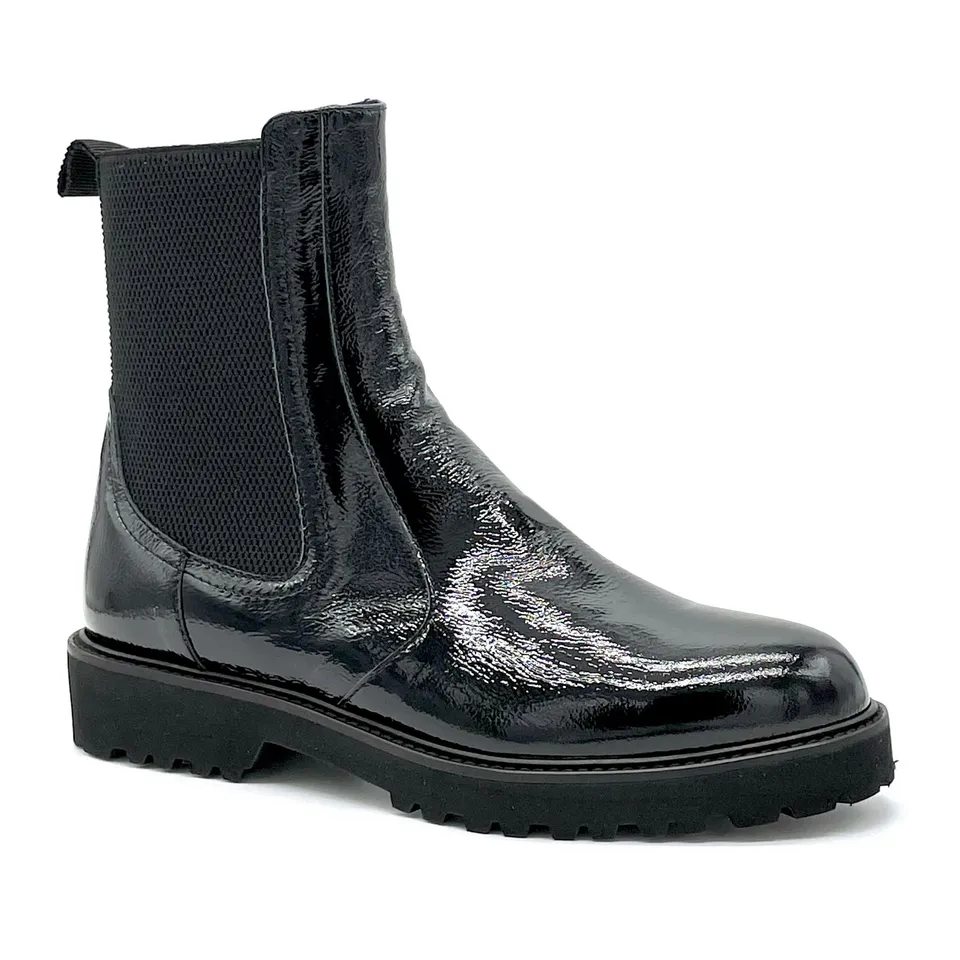 Elata 52550 boots noir vernis talon 3,5 cm