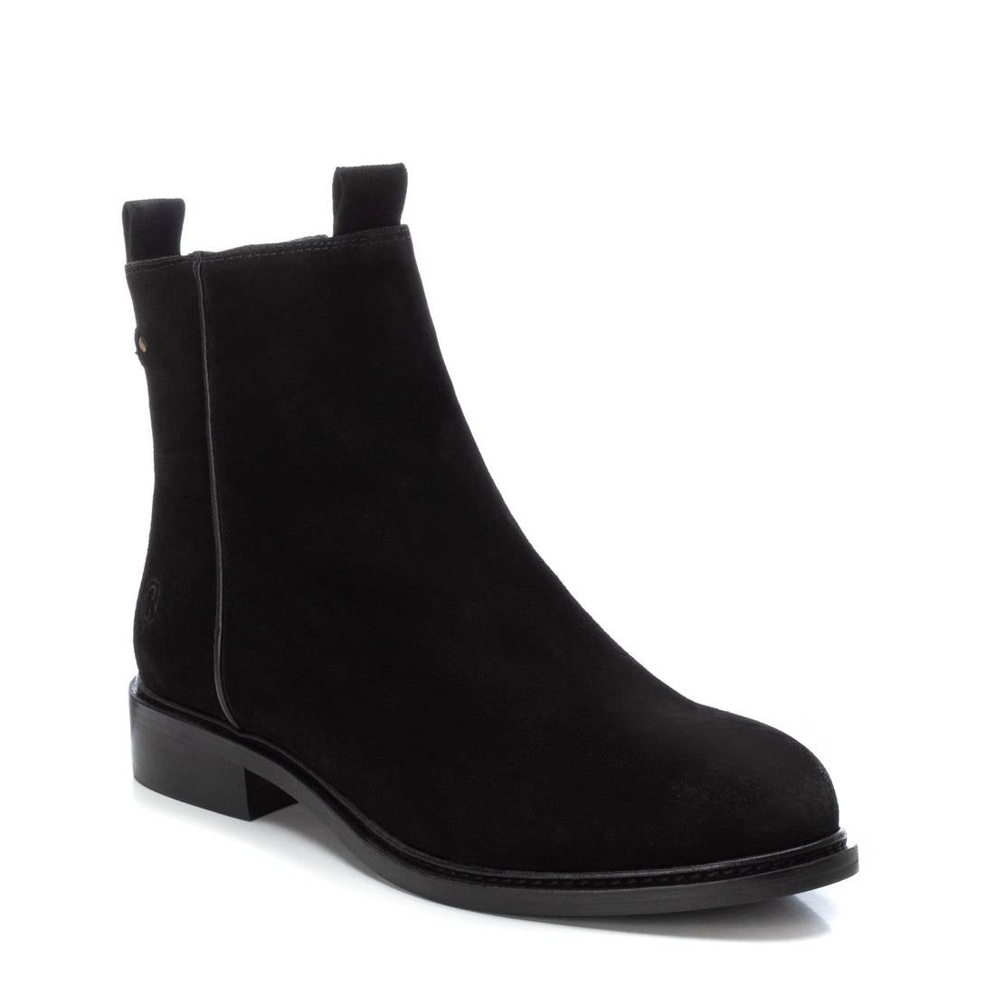 Carmela 16093001 bottine femme noir cuir plat