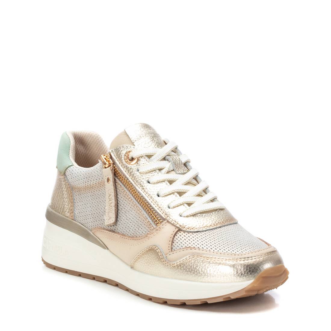 Carmela 16226802 basket femme dorée cuir 5 cm