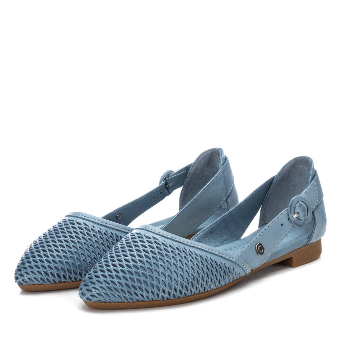 Carmela 16076006 ballerine femme bleue cuir plate
