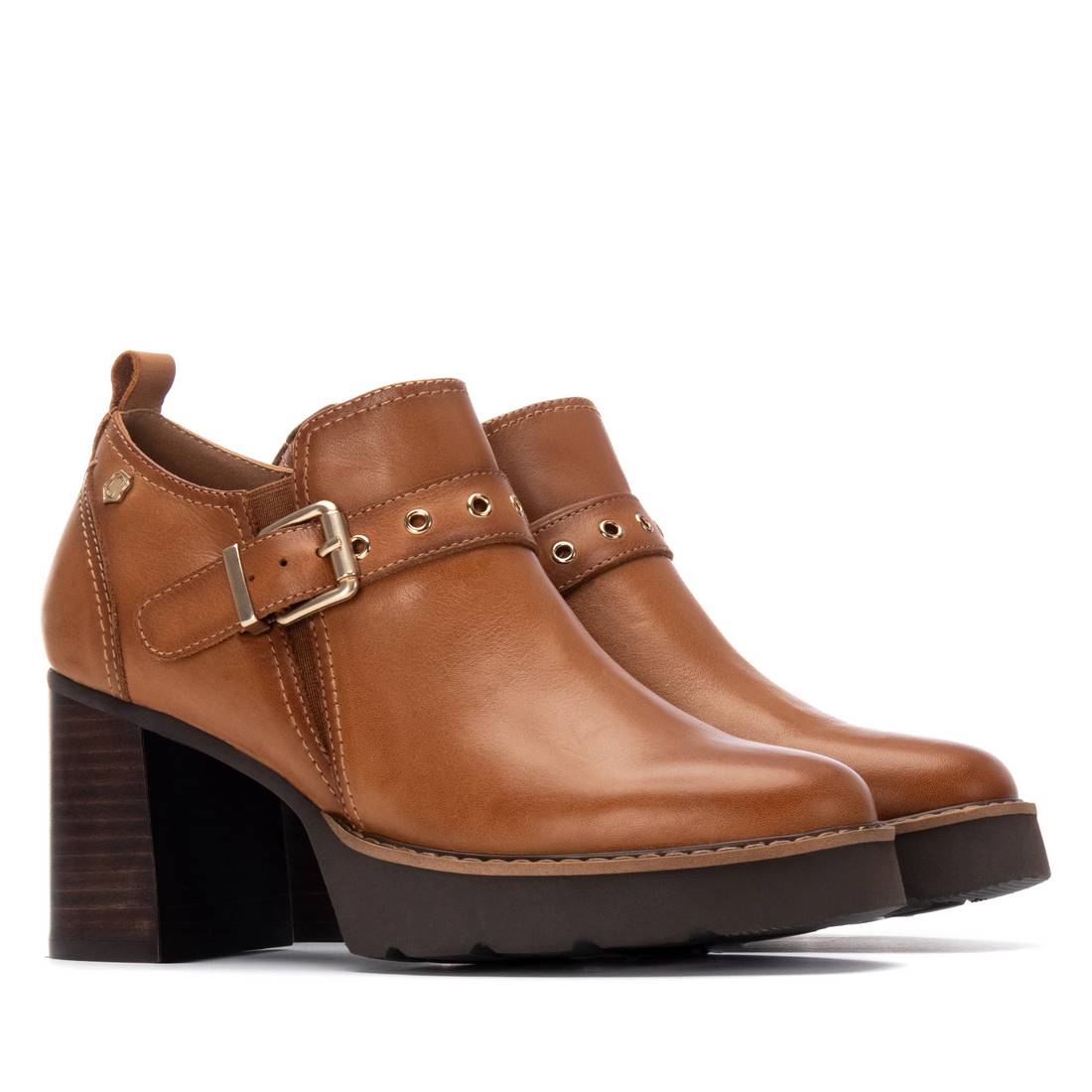 Carmela 16270402 bottines cuir camel talon femme