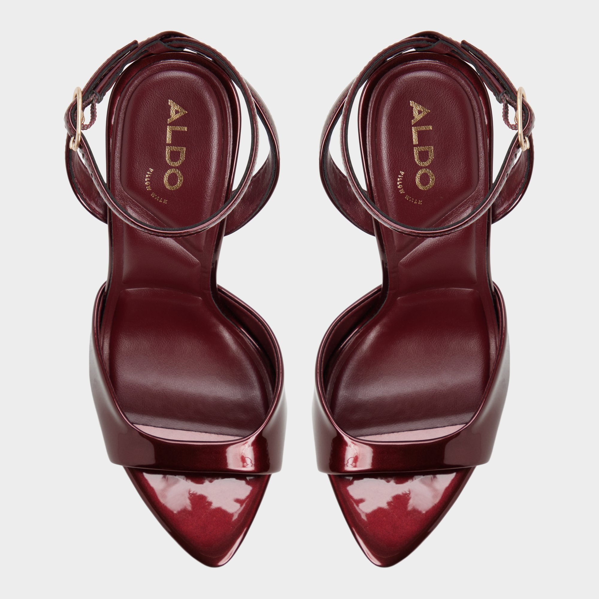 Aldo Forevermore sandales à talon bordeaux verni