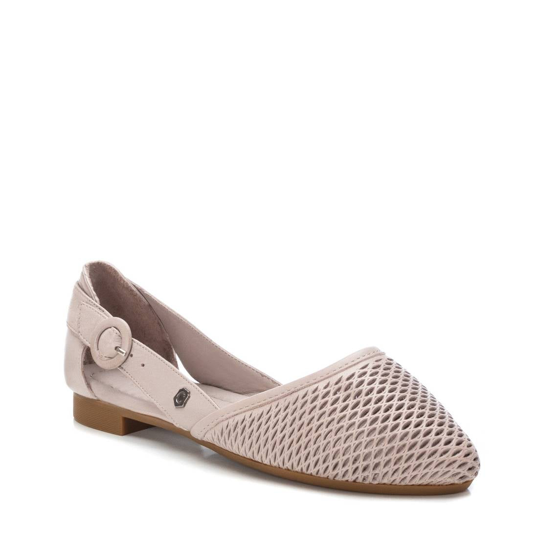 Carmela 16076002 ballerine cuir blanc à boucle