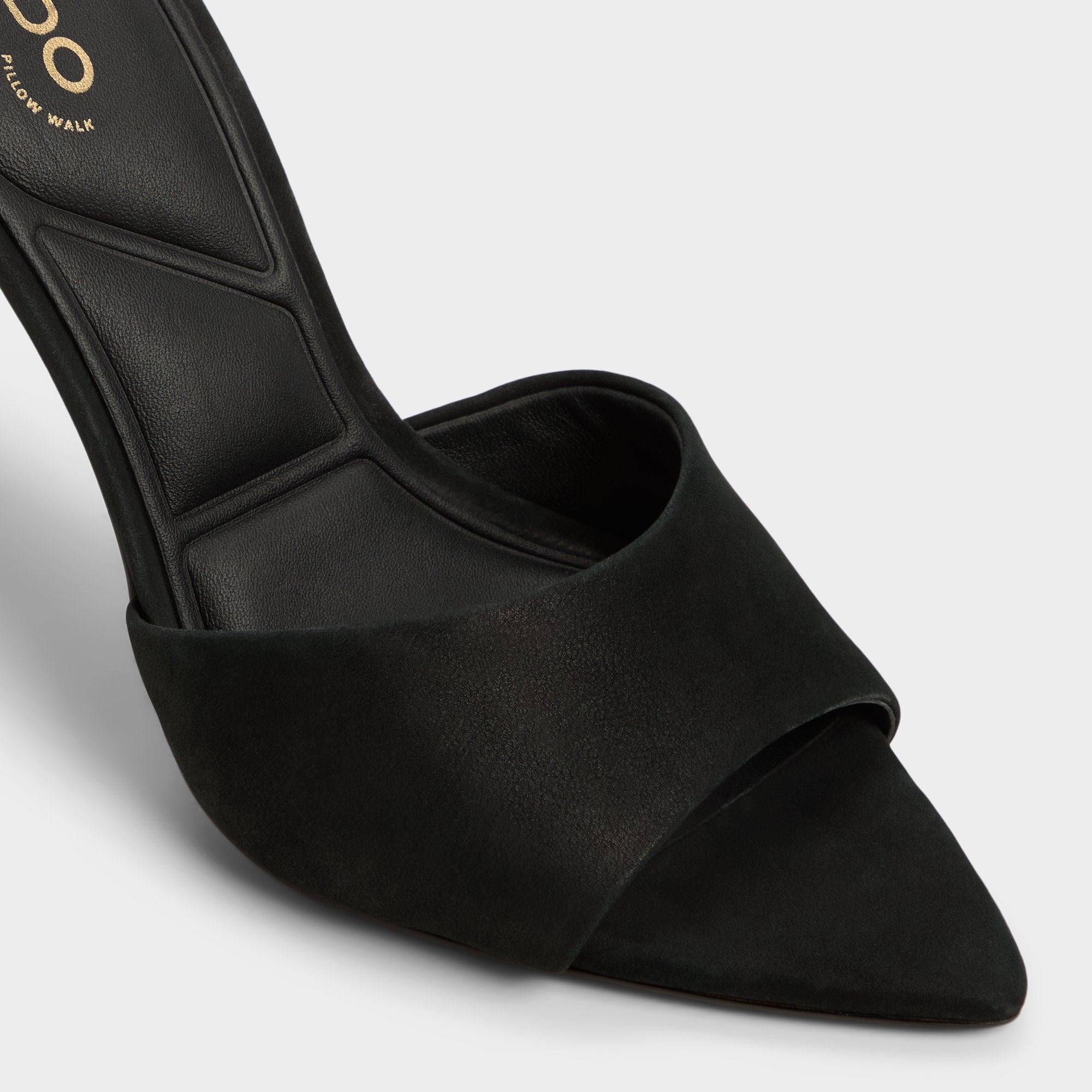 ALDO Seashella escarpins noir suède serpent
