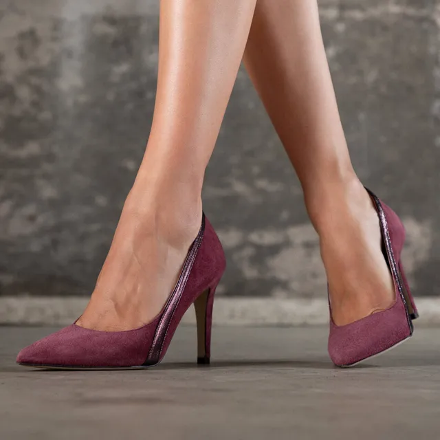 Coralie Masson Maiwen escarpins bordeaux 9 cm
