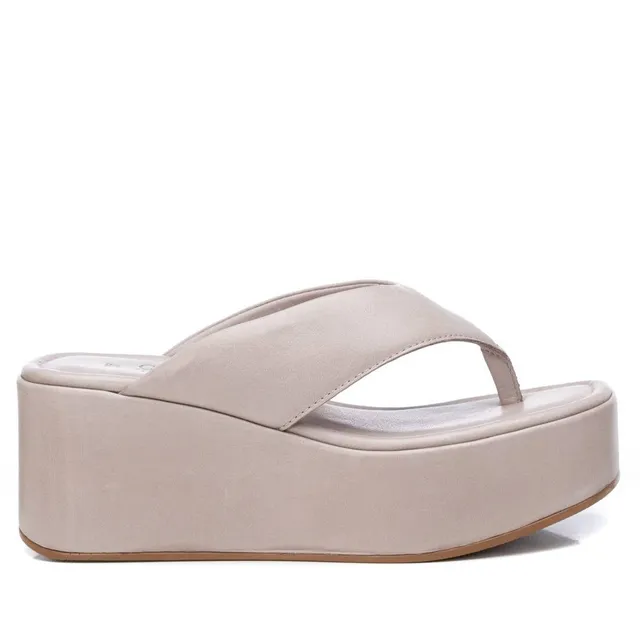 Carmela 16081003 sandale femme blanc cuir compensée
