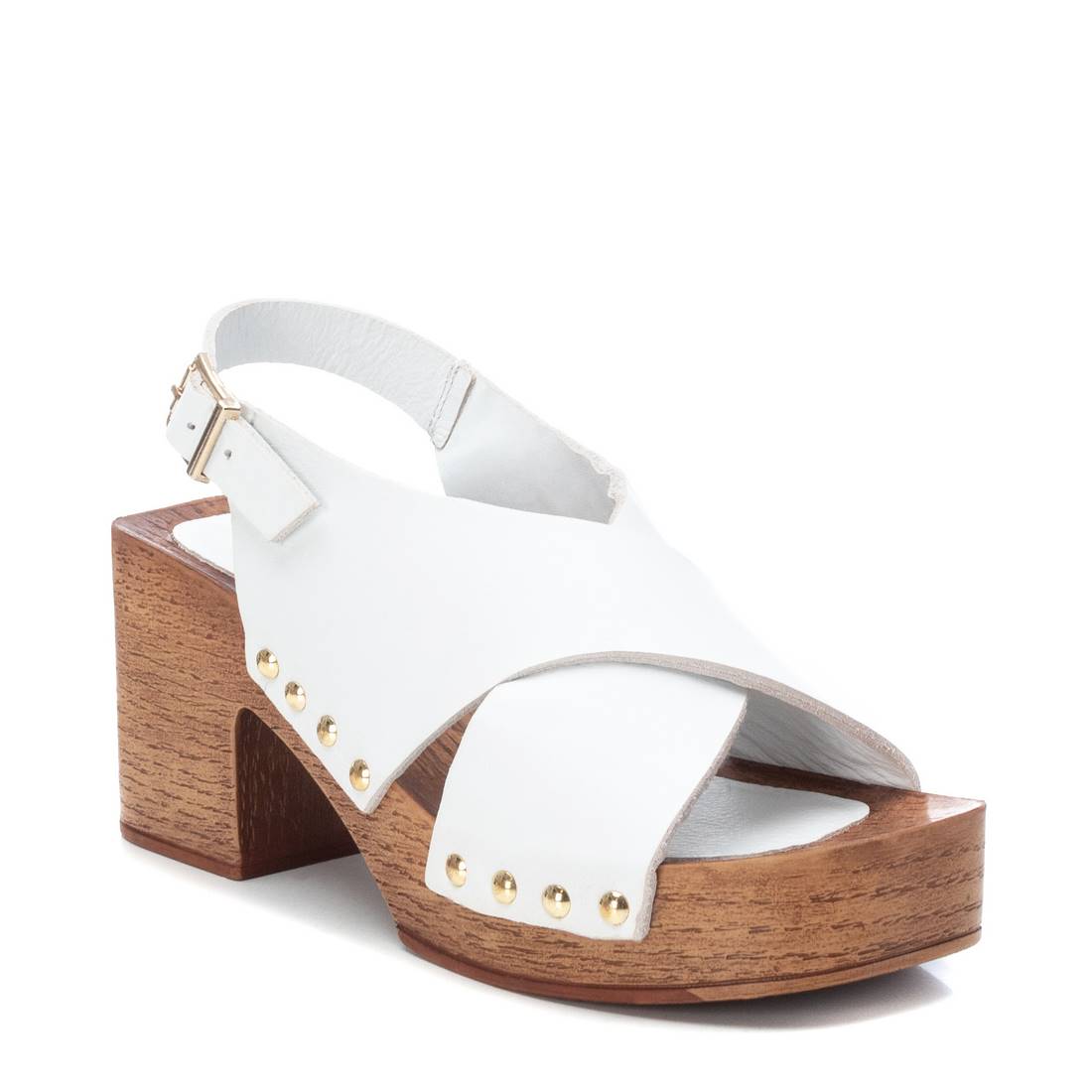 Carmela 16078106 sandale cuir blanche talon 7 cm
