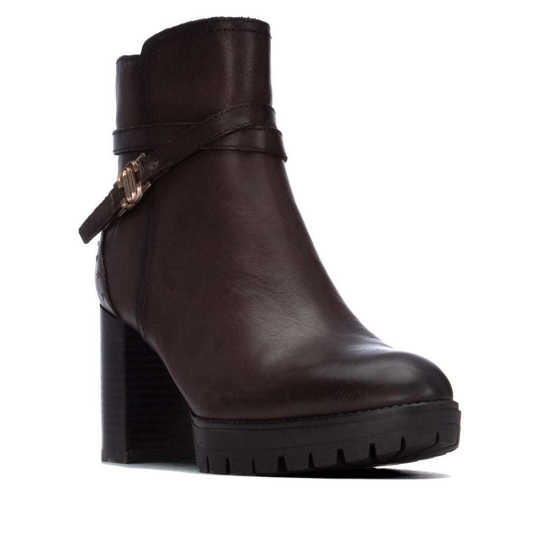Carmela 16428003 bottine femme cuir marron talon moyen