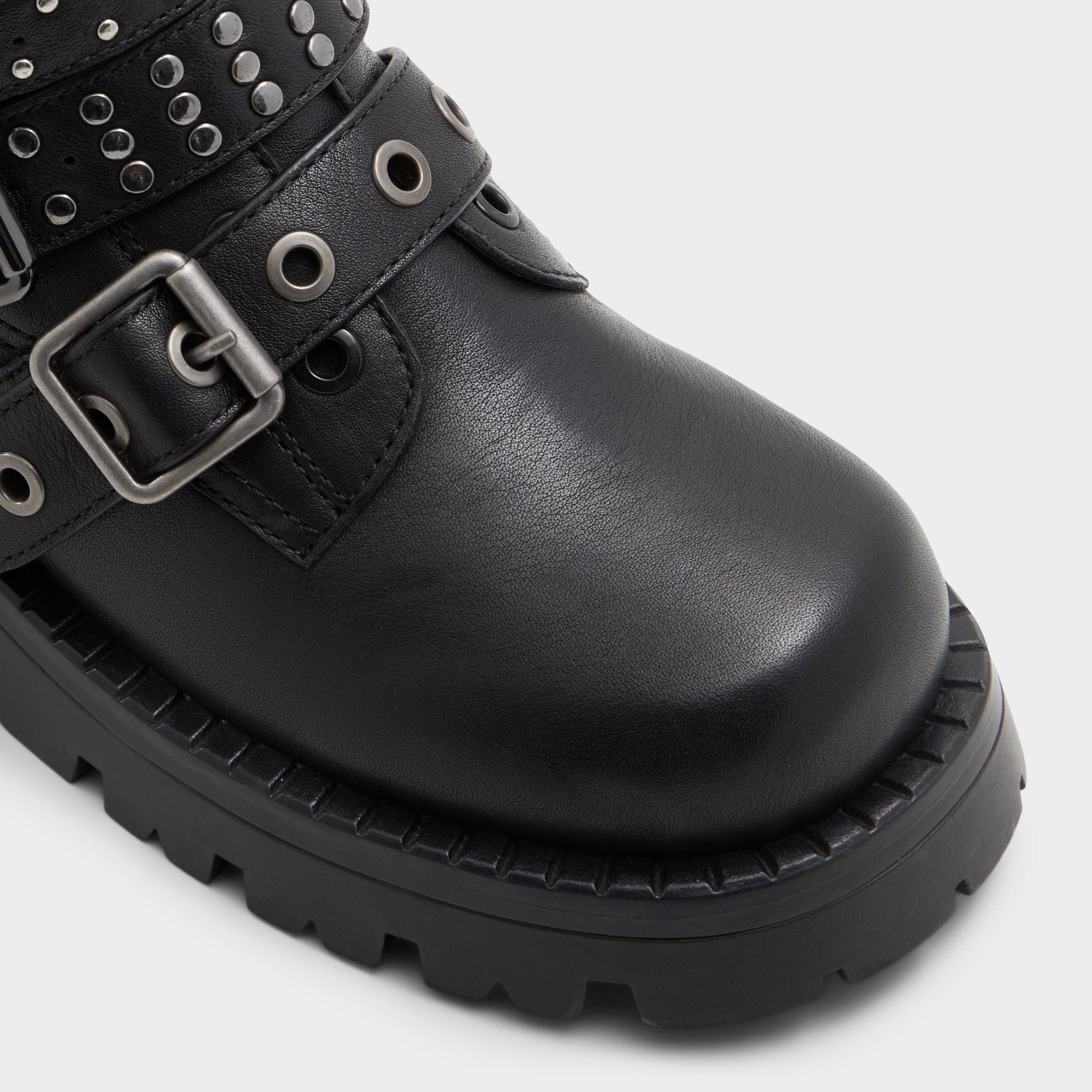 Aldo Vortexia bottines motardes boucles noires