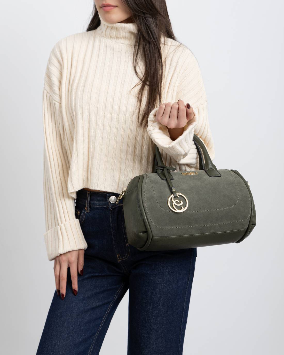 Carmela 18618201 sac à main femme kaki 23x30x11