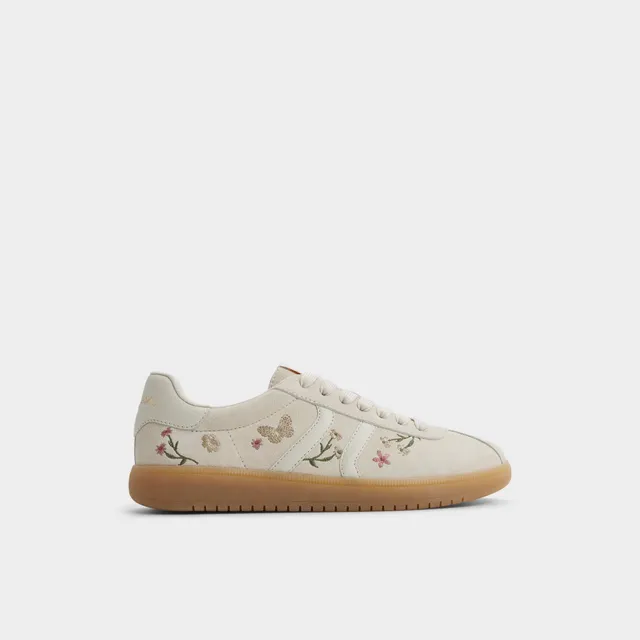 ALDO Chicsneaker baskets cuir brodé rose