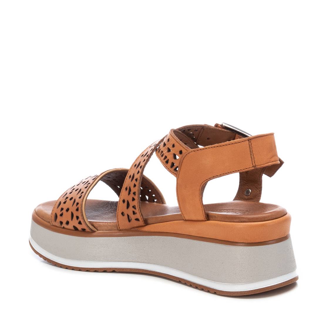 Carmela 16066201 sandale cuir marron compensée 6 cm