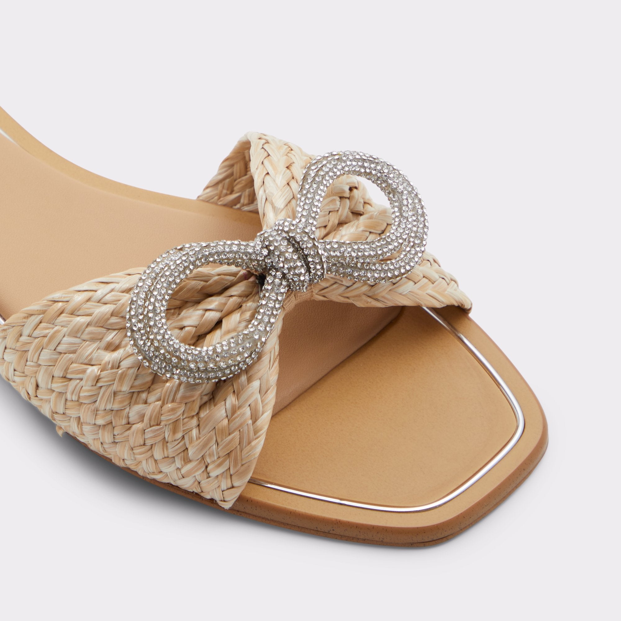ALDO Acirarwen mule beige raphia noeud strass