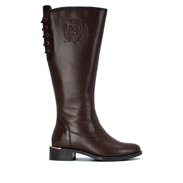 Carmela 16401003 bottes femme marron cuir talon bas