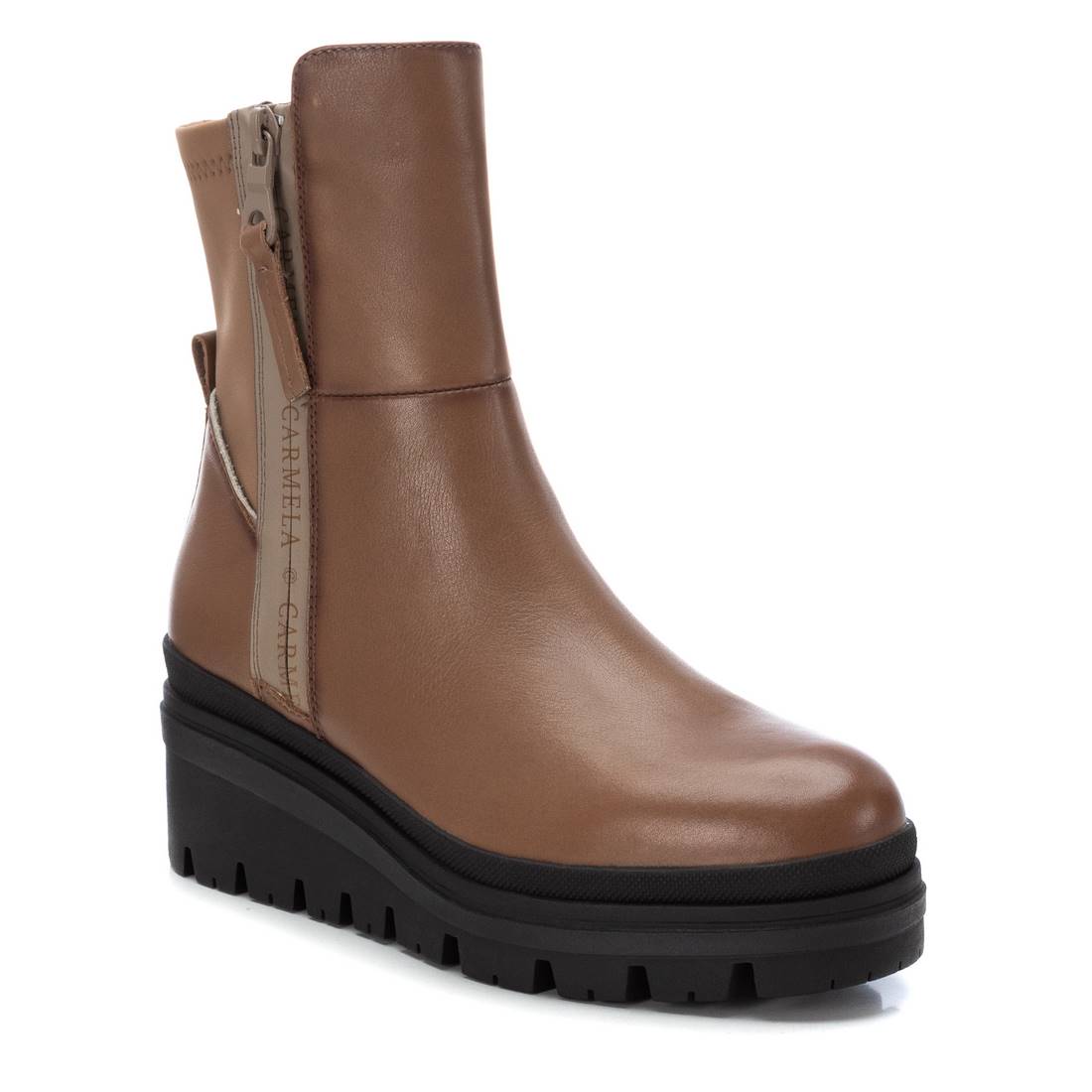 Carmela 16092403 bottine marron cuir compensée 7 cm