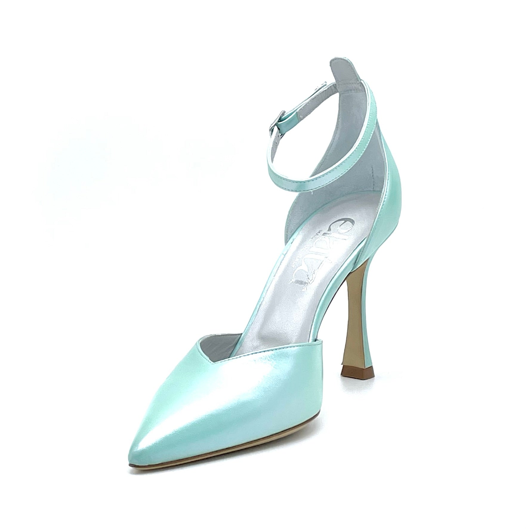 ELATA 14133 d'orsay cuir menthe changeant talon 9,5 cm