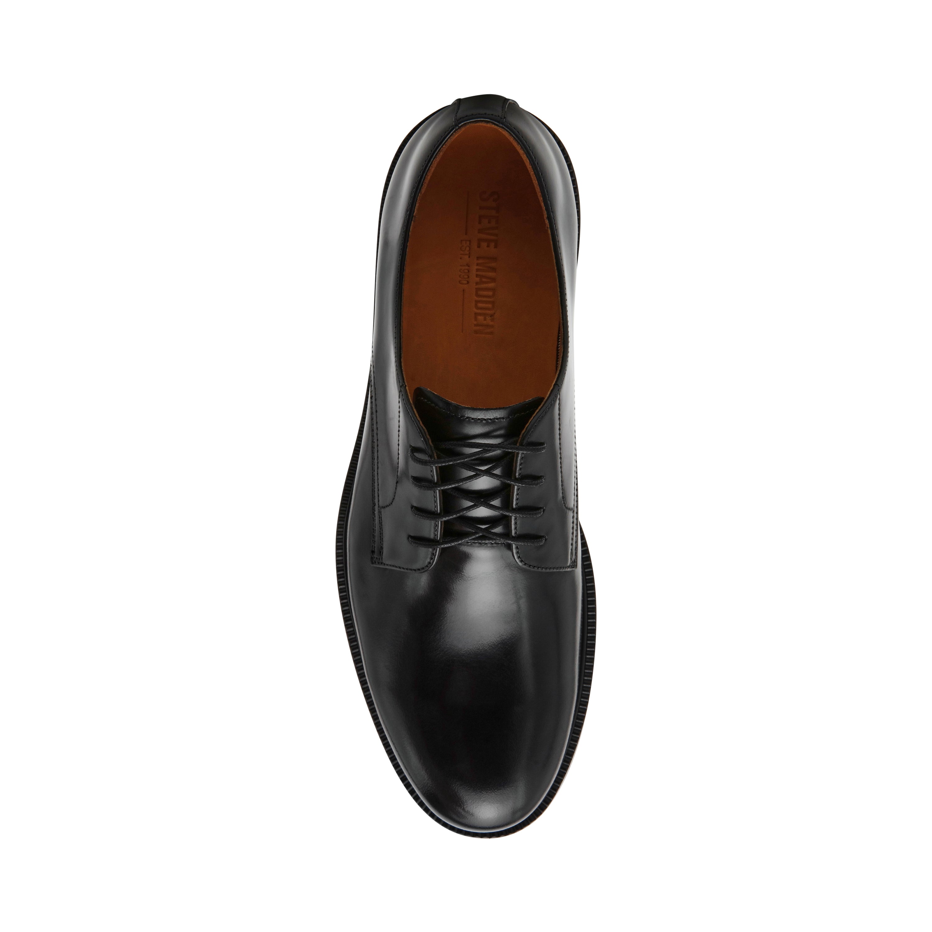 Steve Madden Asotin chaussure homme noir cuir lacets