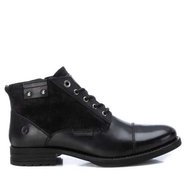 Carmela 16007801 bottines homme noir cuir zip