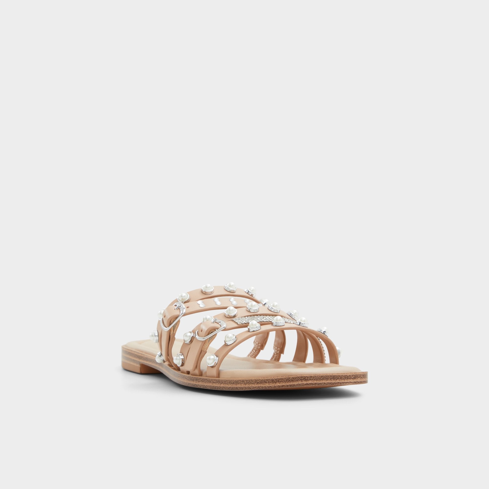 ALDO Pearlyne mules beiges à perles boucle