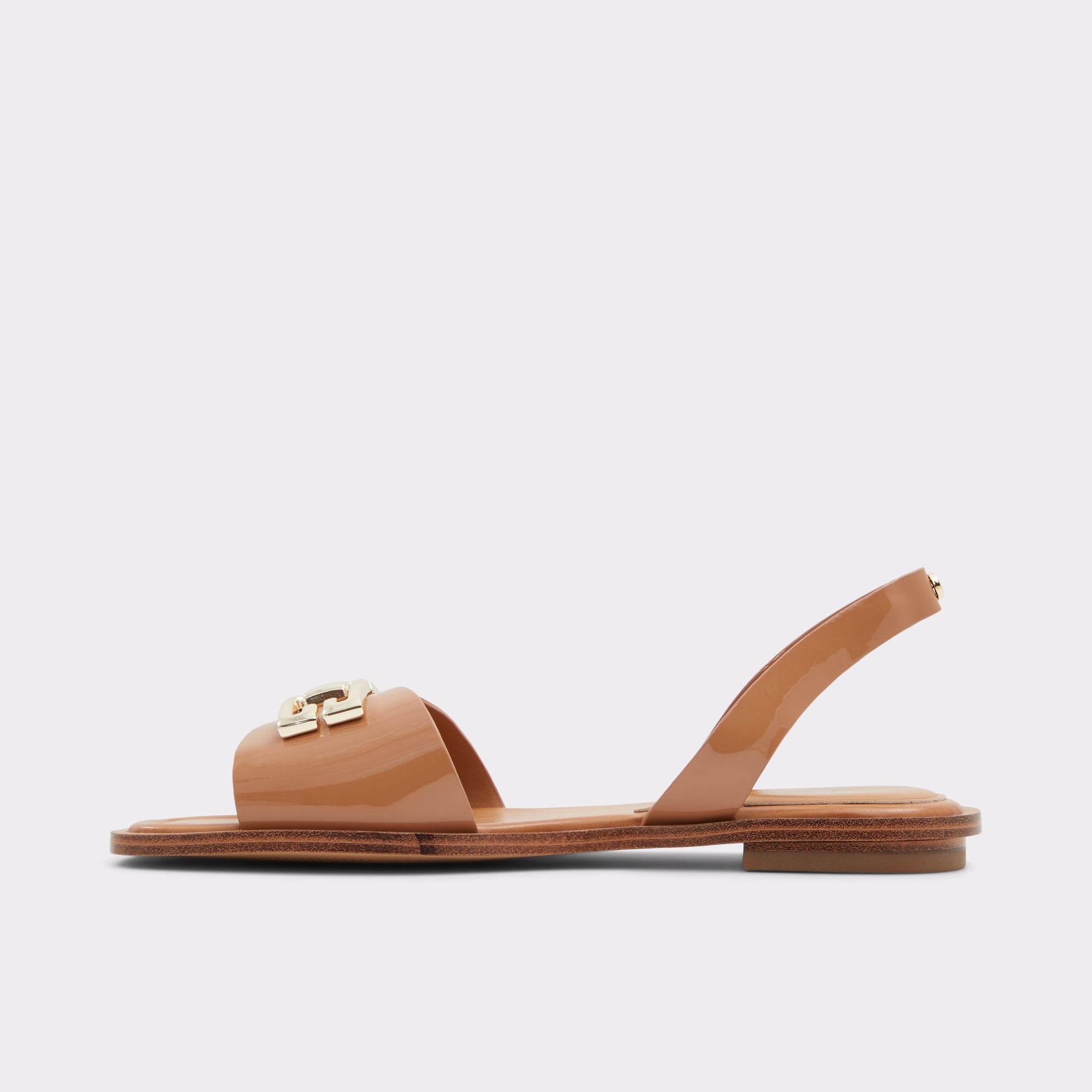 ALDO Agreinwan sandales plates beige boucle doree