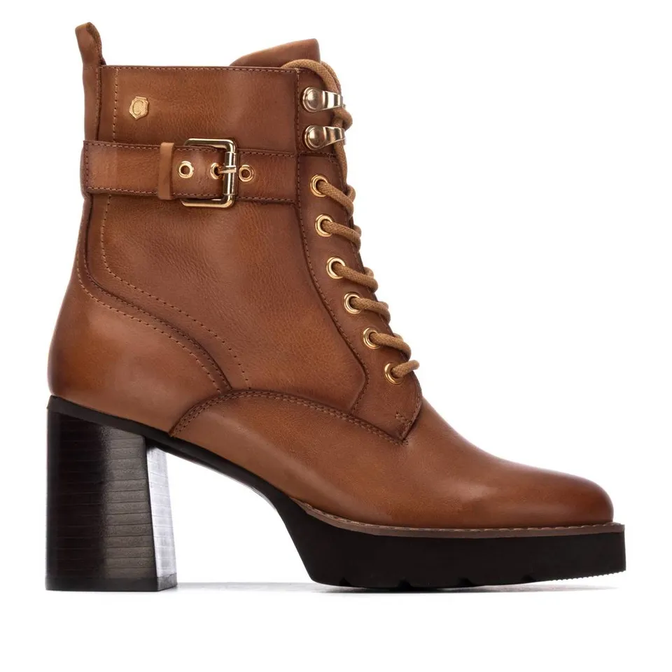 Carmela 16268702 bottines talon camel cuir
