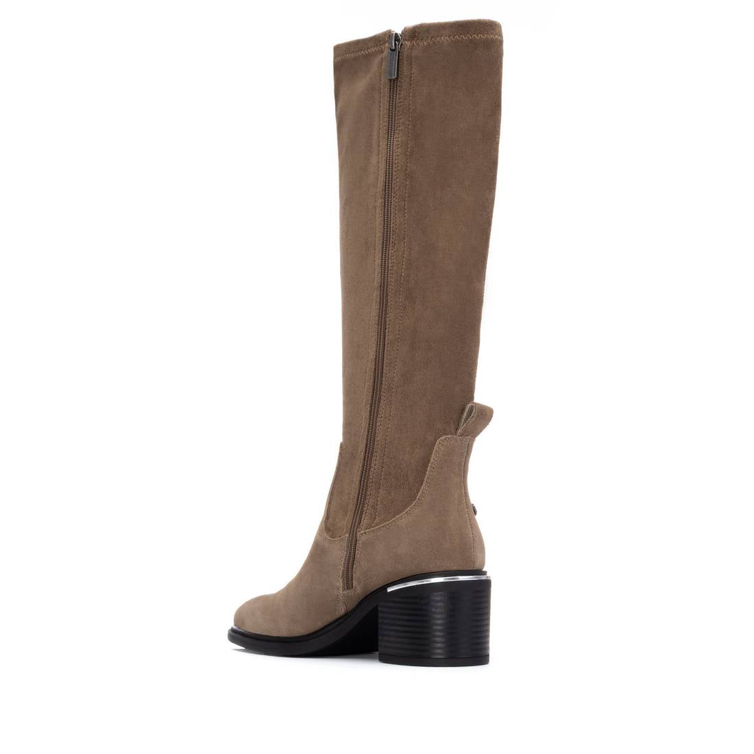 Carmela 16264601 bottes suède taupe talon moyen