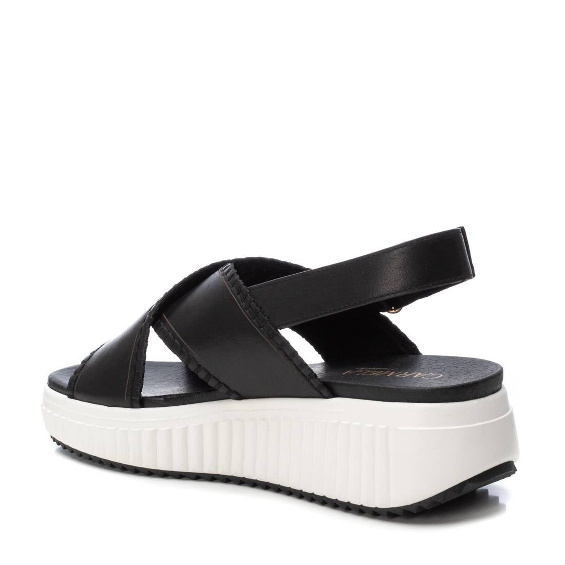 Carmela 16224403 sandales cuir noir plates velcro