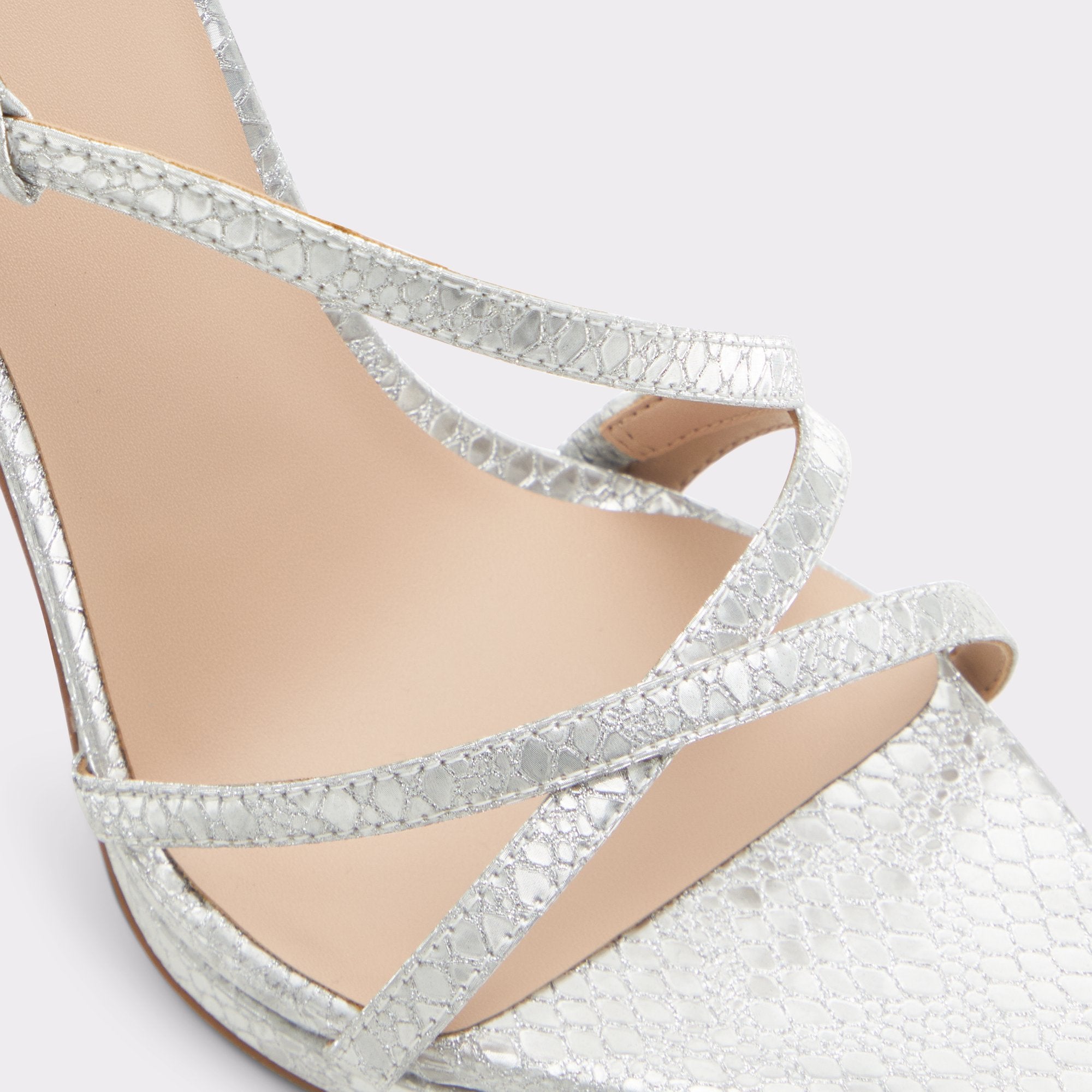 Aldo Resurge escarpins à brides argentés métallisés