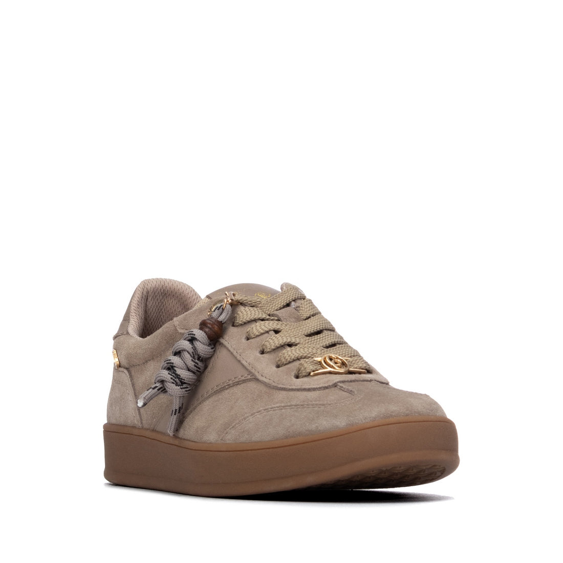 Carmela 16437207 sneaker taupe cuir lacets