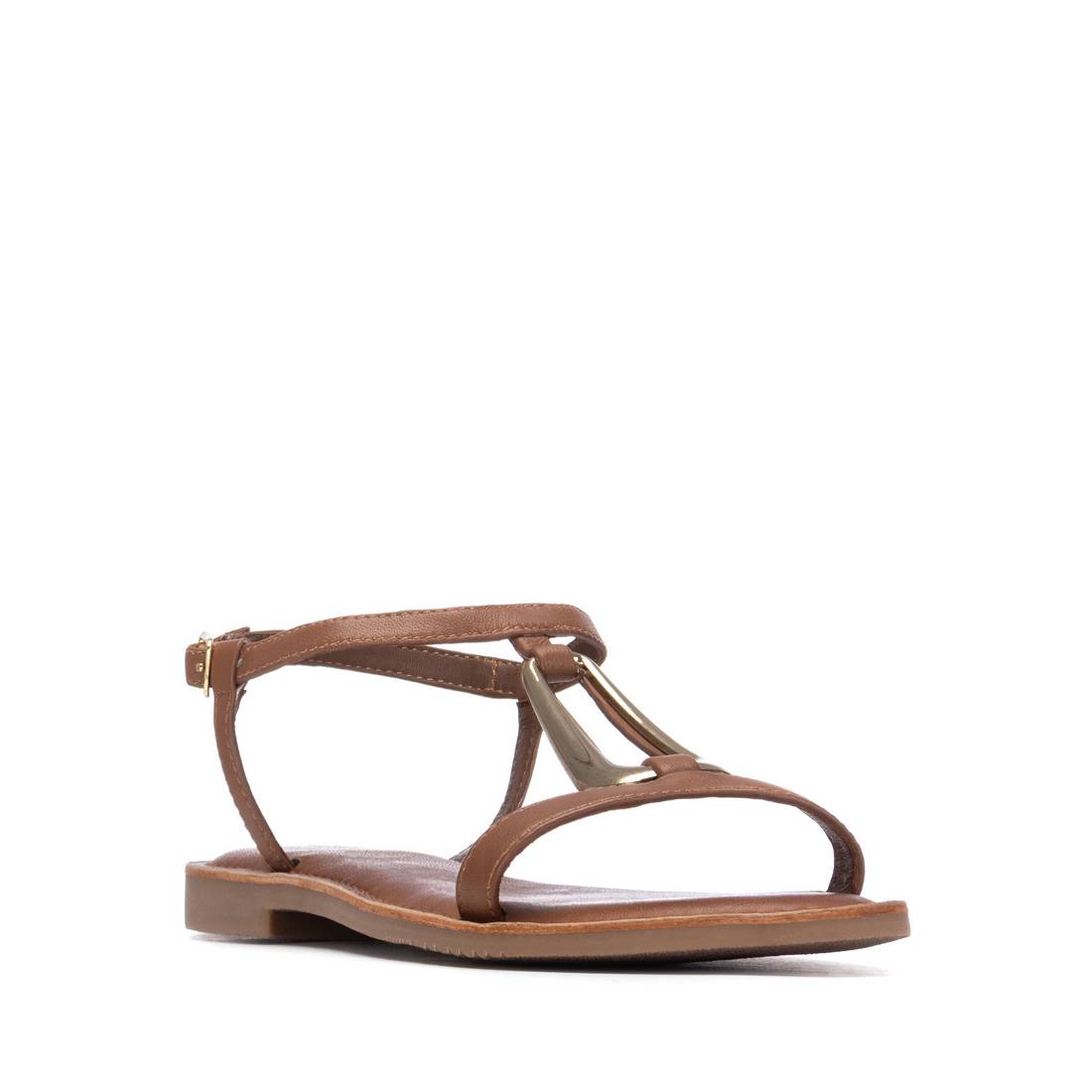 Carmela 16329501 sandales cuir camel talon bas