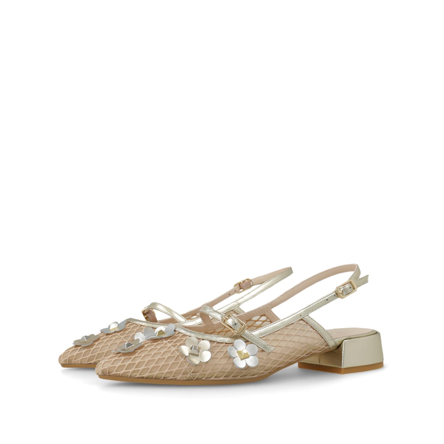 LODI AMISANTI ballerines cuir dorées femme