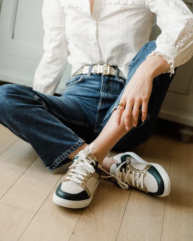 Dessine Moi Un Soulier Oscar baskets cuir blanc lisse