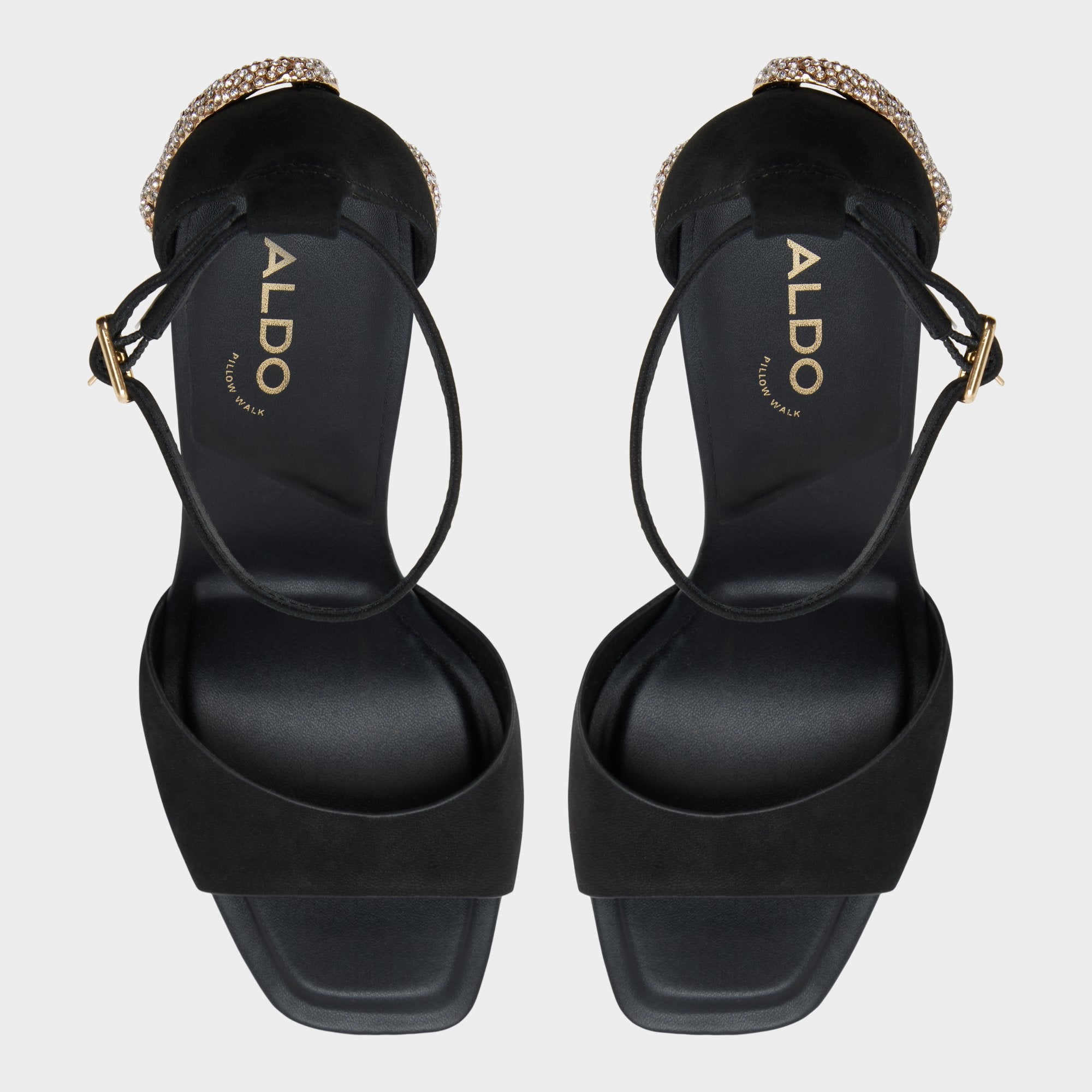 ALDO Medusa sandales à talon noires 38 serpent