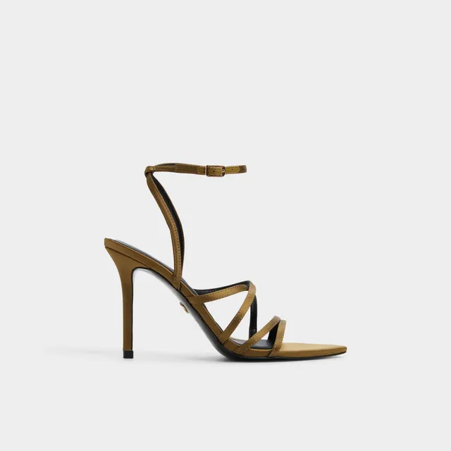 ALDO Solania sandales talon vert olive satin