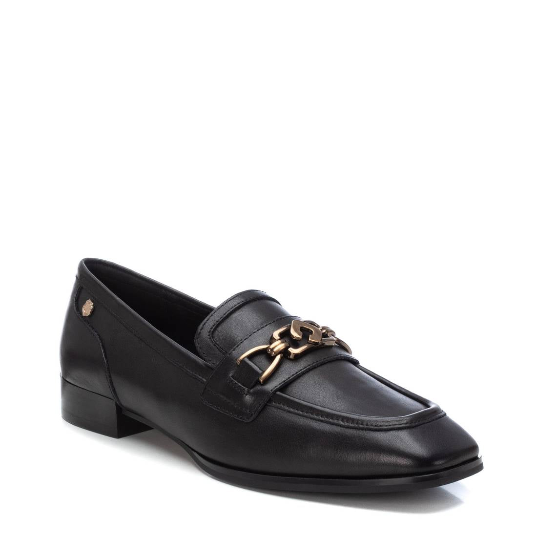 Carmela 161986 16198602 mocassin noir cuir métal